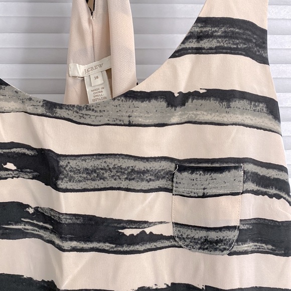 Silk racer back striped J.Crew dress - Picture 2 of 3